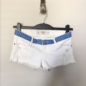 Abercrombie & fitch white denim shorts